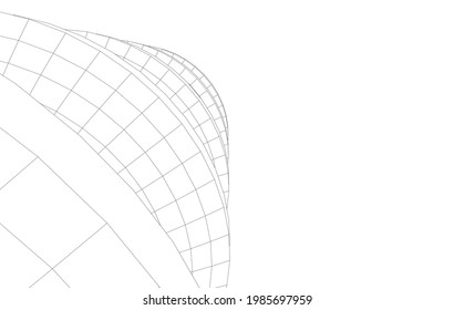 architecture building background 3d illustration