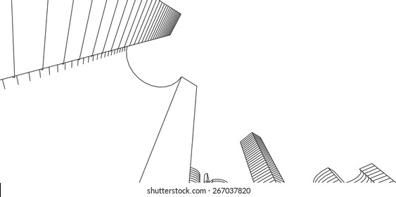 Architecture building. City background