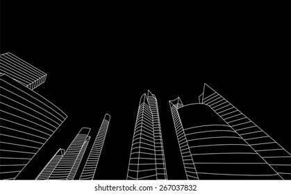 Architecture building. City background