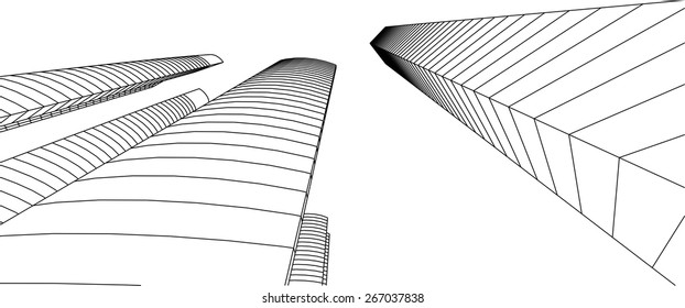 Architecture building. City background