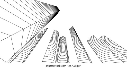 Architecture building. City background