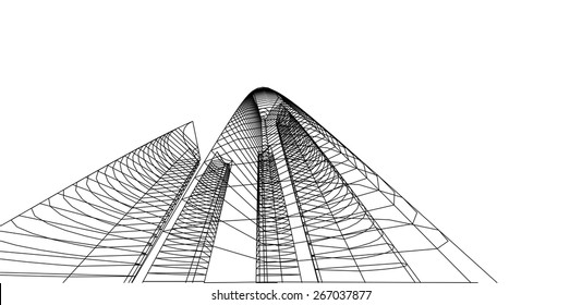 Architecture building. City background