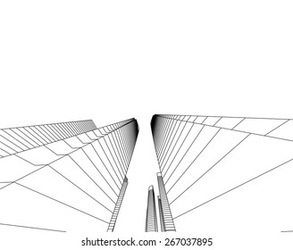 Architecture building. City background