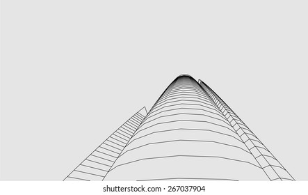 Architecture building. City background