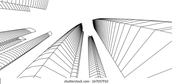 Architecture building. City background