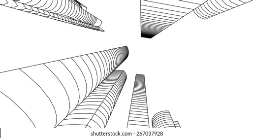 Architecture building. City background