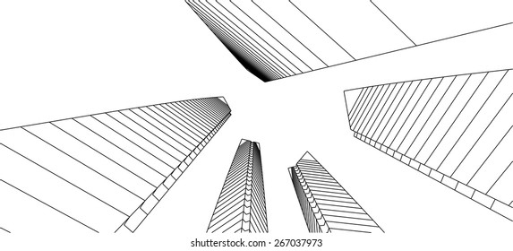 Architecture building. City background