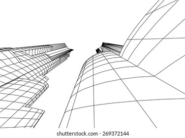 Architecture building. City background
