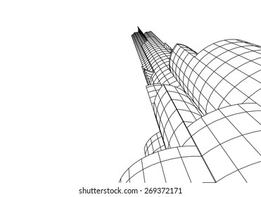 Architecture building. City background