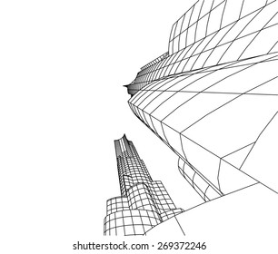 Architecture building. City background