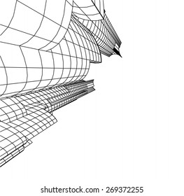 Architecture building. City background