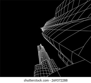 Architecture building. City background