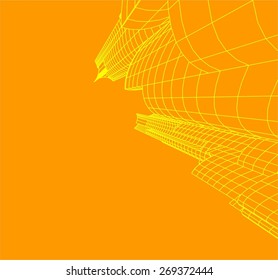 Architecture building. City background
