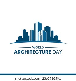 Architecture Building cityscape logo flat minimalist design suitable for world architecture day