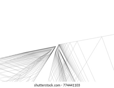 architecture building concept 3d