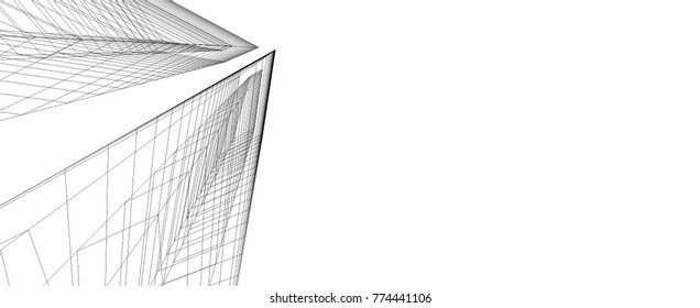 architecture building concept 3d