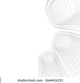architecture building concept 3d vector illustration 