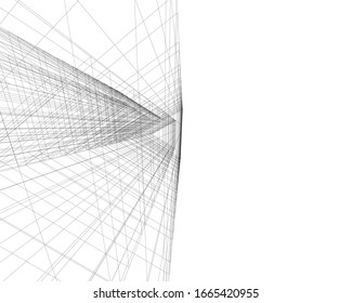 architecture building concept 3d vector illustration 