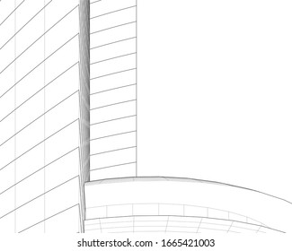 architecture building concept 3d vector illustration 