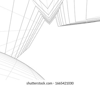 Architekturbaukonzept 3D-Vektorillustration 
