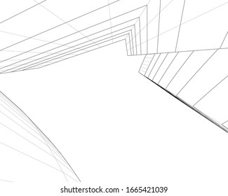 concepto de construcción de arquitectura Ilustración vectorial 3d 