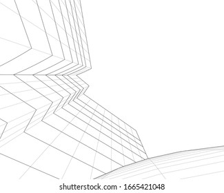 architecture building concept 3d vector illustration 