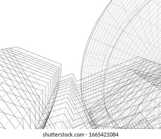 architecture building concept 3d vector illustration 