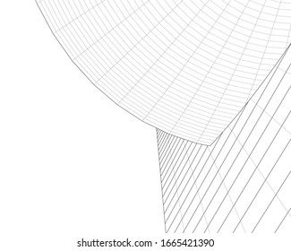 architecture building concept 3d vector illustration 