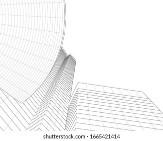 architecture building concept 3d vector illustration 