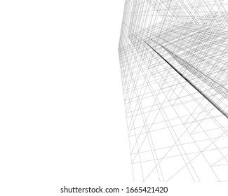 architecture building concept 3d vector illustration 