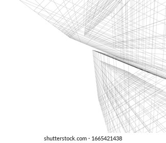 Architekturbaukonzept 3D-Vektorillustration 