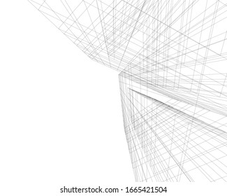 architecture building concept 3d vector illustration 