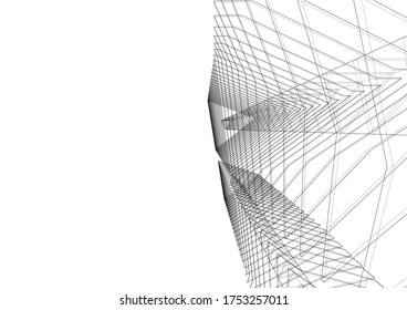 architecture building concept 3d vector illustration 