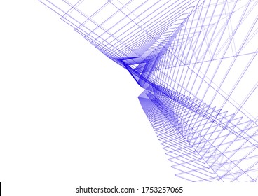 architecture building concept 3d vector illustration 