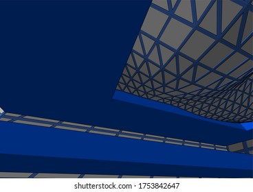 architecture building concept 3d vector illustration 