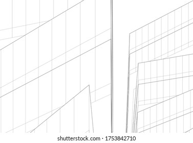 architecture building concept 3d vector illustration 