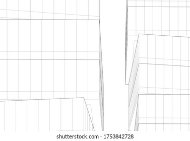 architecture building concept 3d vector illustration 