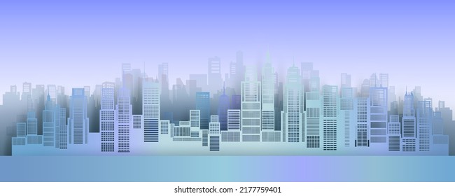 Diseño del concepto de construcción de arquitectura para el paisaje urbano moderno de la ciudad, el horizonte, el rascacielos, la perspectiva. Estructura de silueta vectorial. Concepto gráfico de ilustración vectorial para su diseño.