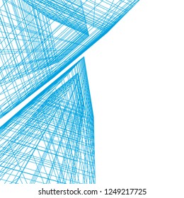 architecture building construction 3d illustration