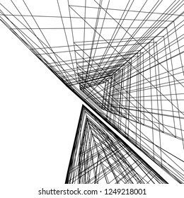 architecture building construction 3d illustration