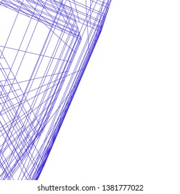 architecture building construction 3d illustration