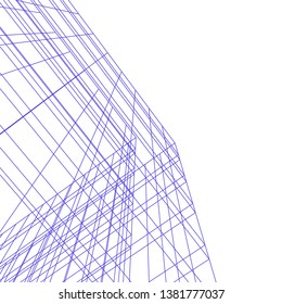 architecture building construction 3d illustration