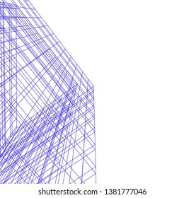 architecture building construction 3d illustration