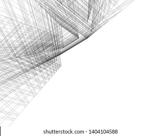 architecture building construction 3d illustration