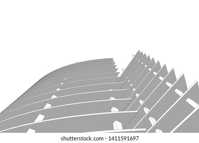 architecture building construction, 3d illustration