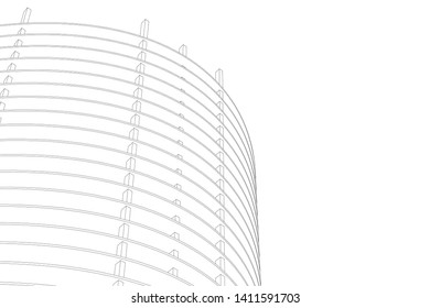 architecture building construction, 3d illustration