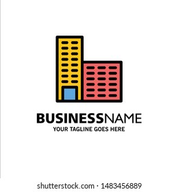 Architecture, Building, Construction Business Logo Template. Flat Color