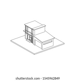 Architecture Building construction design line art isolated images