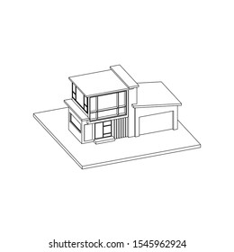 Architecture Building Construction Design Line Art Stock Vector ...