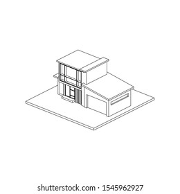 Architecture Building construction design line art isolated images